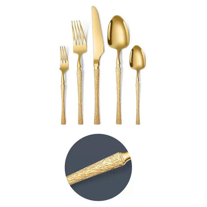 TK 2PCS bamboo series gold teaspoon set