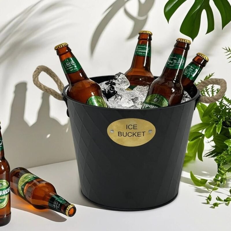TK Stainless Steel Ice Bucket – Bar & Beverage Cooler
