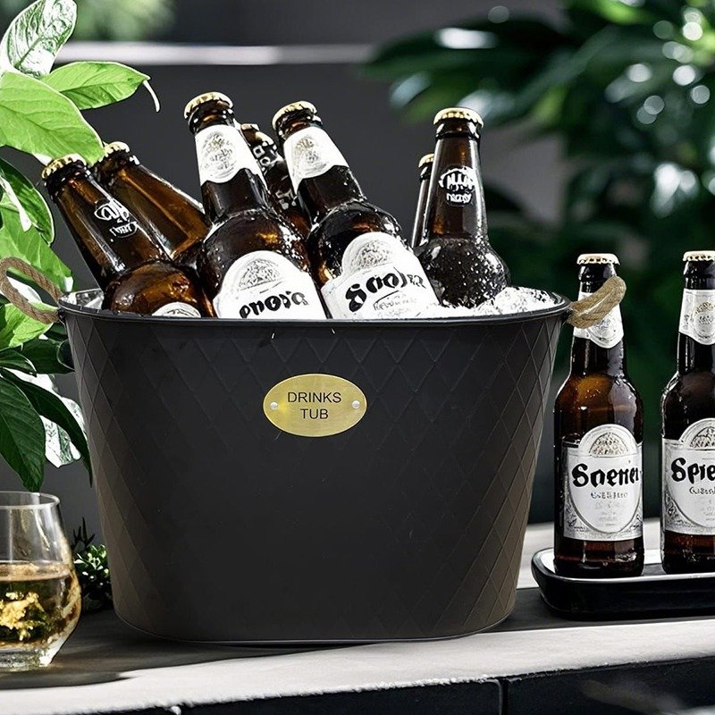 TK Stainless Steel Ice Bucket – Bar & Beverage Cooler