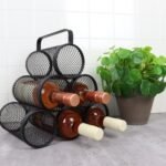 6-Bottle Metal Wine Rack – Countertop Display