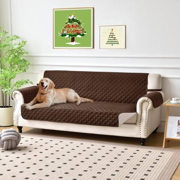 Reversible Quilted Couch Cover Sofa Protector