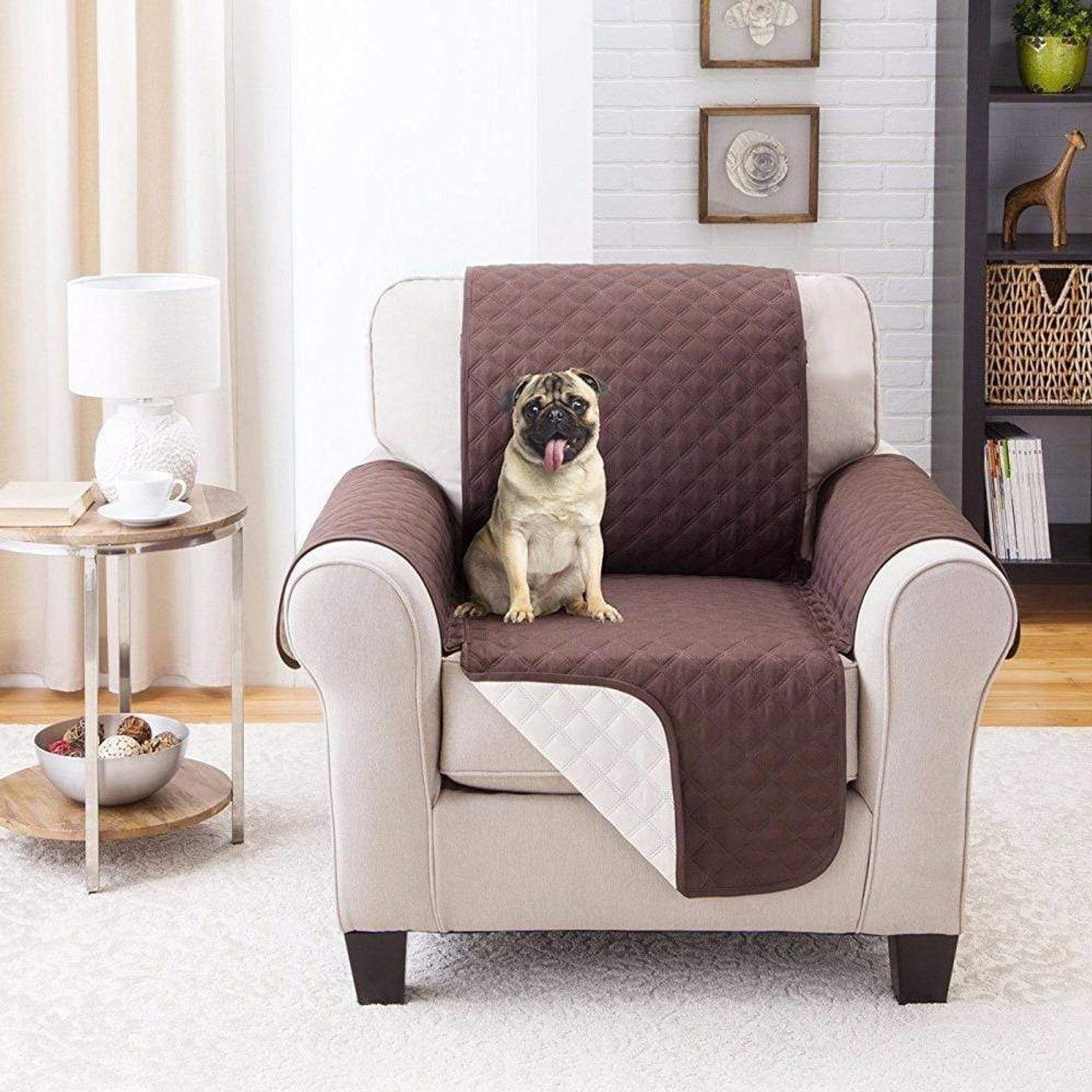 Reversible Quilted Couch Cover Sofa Protector