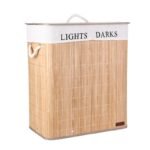 TK Dual Compartment Bamboo Laundry Basket – 90L