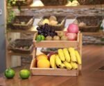 TK Bamboo Fruit Basket – Multi-Purpose Kitchen Organizer
