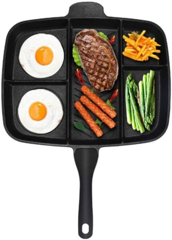 5-in-1 Multi Section Pan – Non-Stick Die-Cast Aluminum