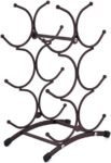 Modern 6-Bottle Wine Rack – Stacked Iron Wine Display