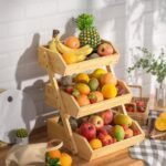 TK Bamboo Fruit Basket – Multi-Purpose Kitchen Organizer