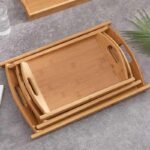 Set of 3 Bamboo Serving Trays – Multi-Size Eco-Friendly Trays