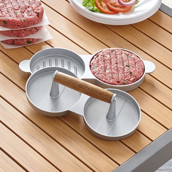 2-in-1 Cast Aluminum Burger Press