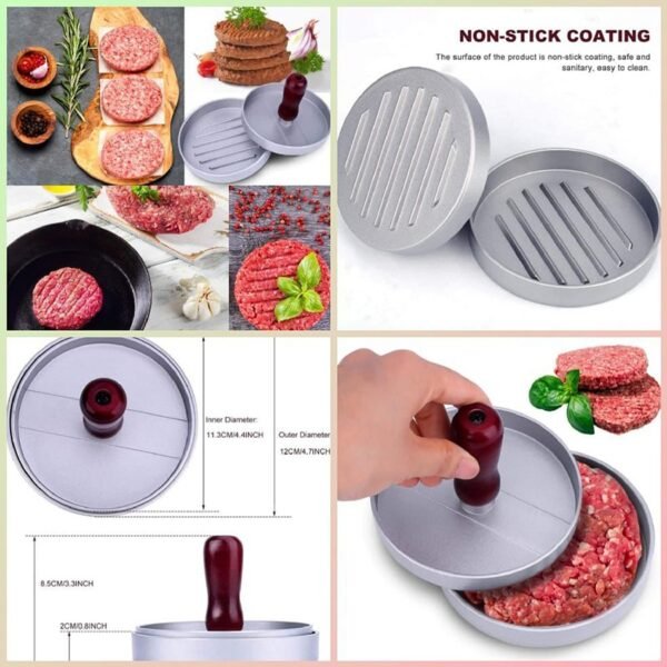 2-in-1 Cast Aluminum Burger Press