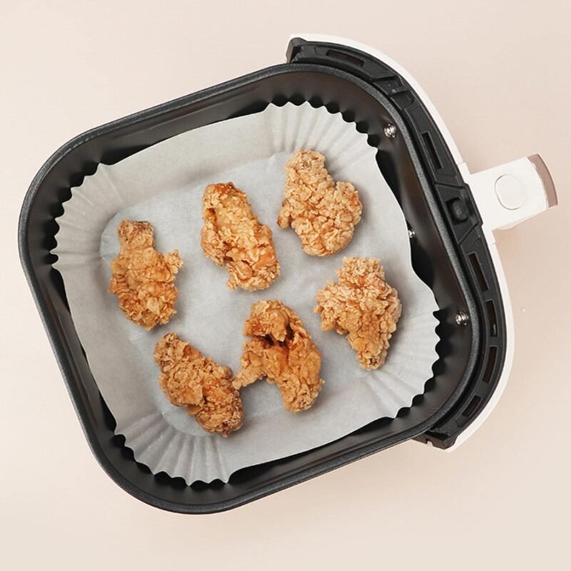 TK Air Fryer Paper Liners – Non-Stick Disposable Parchment Sheets
