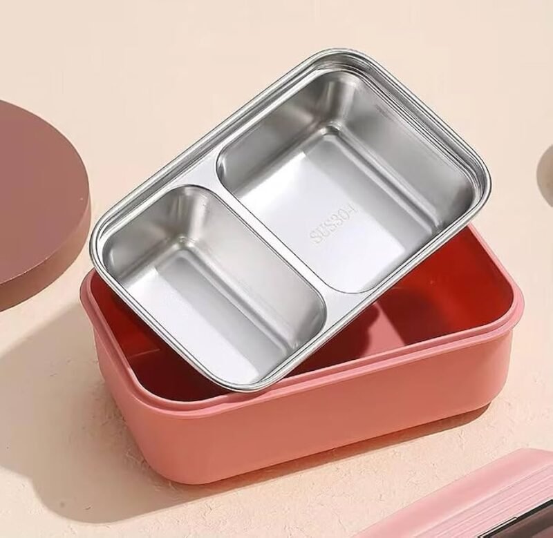 Bento Lunch Box with Fork and Spoon