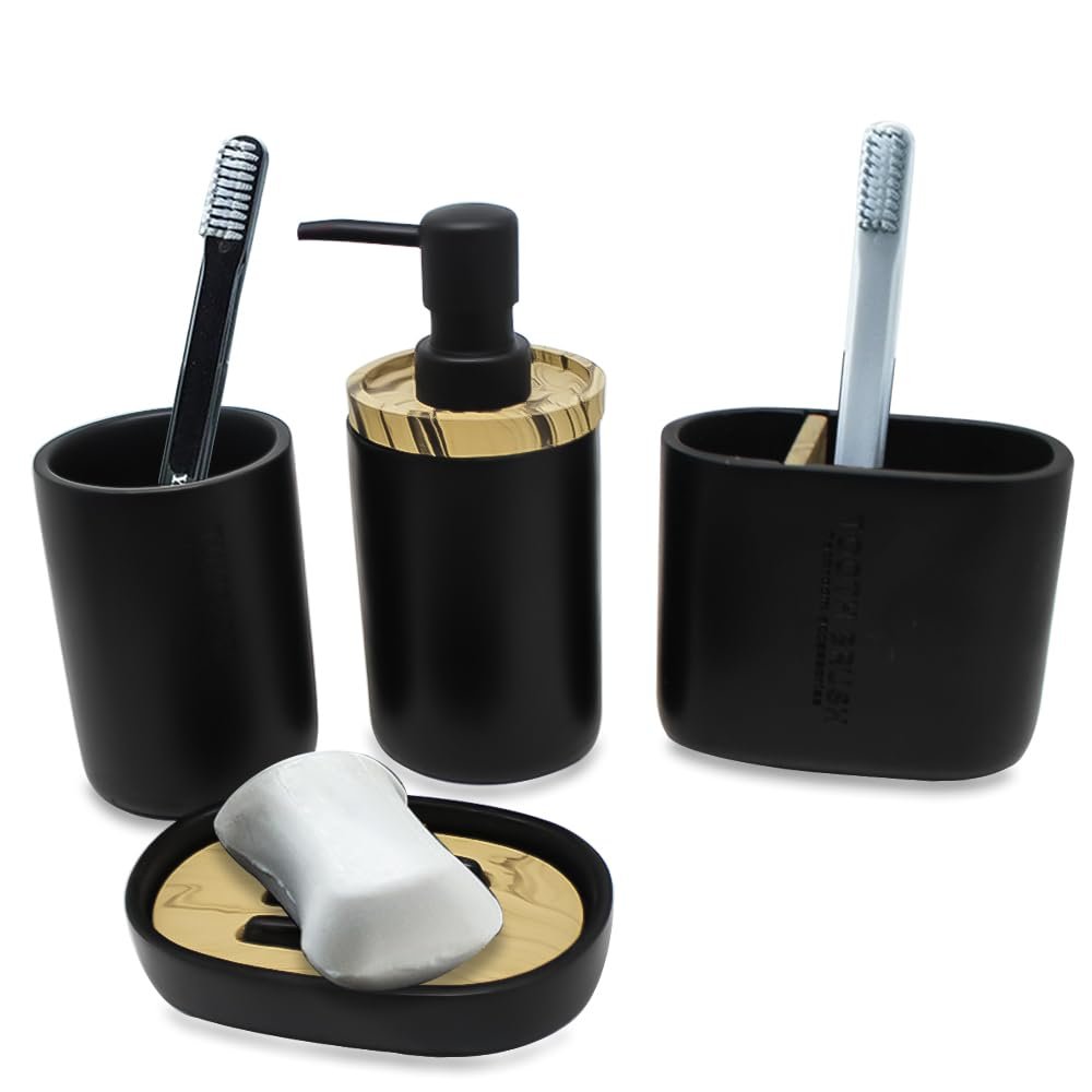 TK 4-Piece Resin Bath Set – Bathroom Accessories