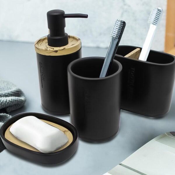 TK 4-Piece Resin Bath Set – Bathroom Accessories