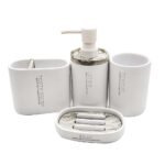 TK 4-Piece Resin Bath Set – Bathroom Accessories