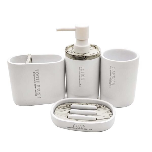 TK 4-Piece Resin Bath Set – Bathroom Accessories