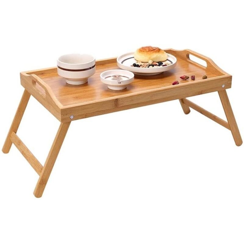 TK Foldable Bamboo Bed Tray Table