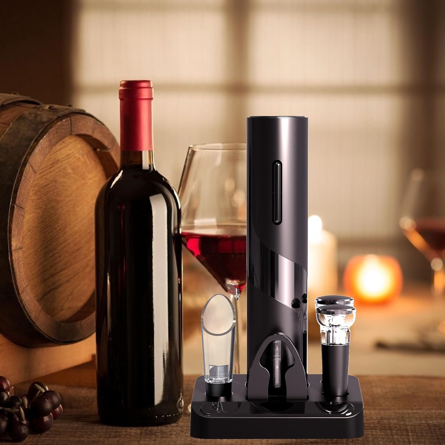 Electric Wine Opener & Preservation Set – Complete Wine Accessory Kit