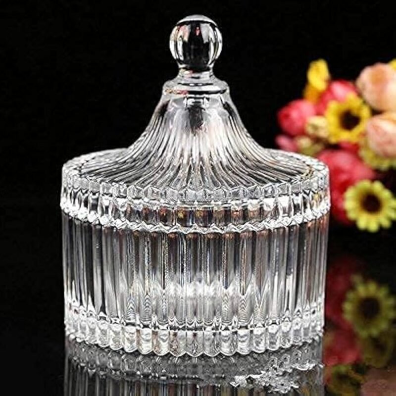Decorative Crystal Glass Storage Jar