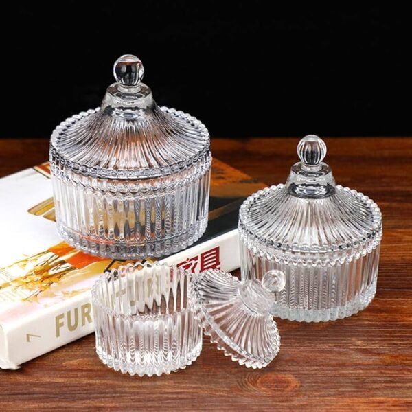 Decorative Crystal Glass Storage Jar