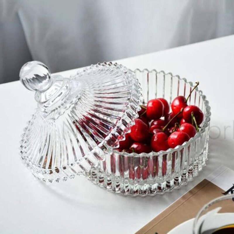 Decorative Crystal Glass Storage Jar