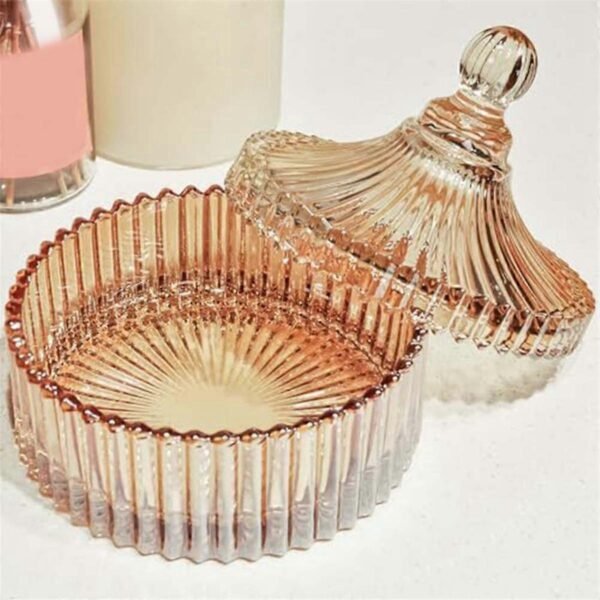 Decorative Crystal Glass Storage Jar
