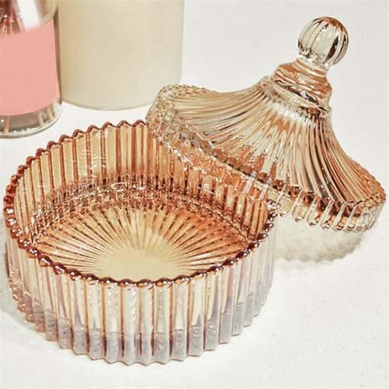 Decorative Crystal Glass Storage Jar