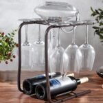 All-in-One Metal Wine Rack and Stemware Holder