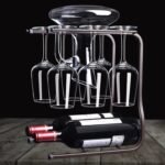 All-in-One Metal Wine Rack and Stemware Holder