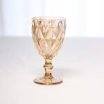 Set of 6 Diamond Wine Cut Glasses