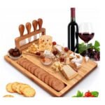 Bamboo Charcuterie Board with 4 Cheese Knives