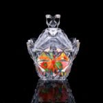 Vintage Crystal Candy Jar with Lid