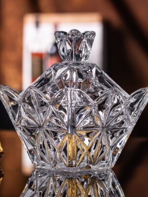 Vintage Crystal Candy Jar with Lid