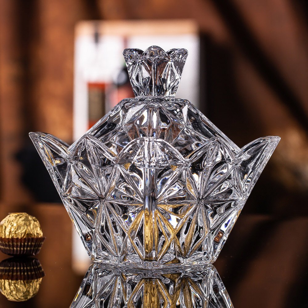 Vintage Crystal Candy Jar with Lid