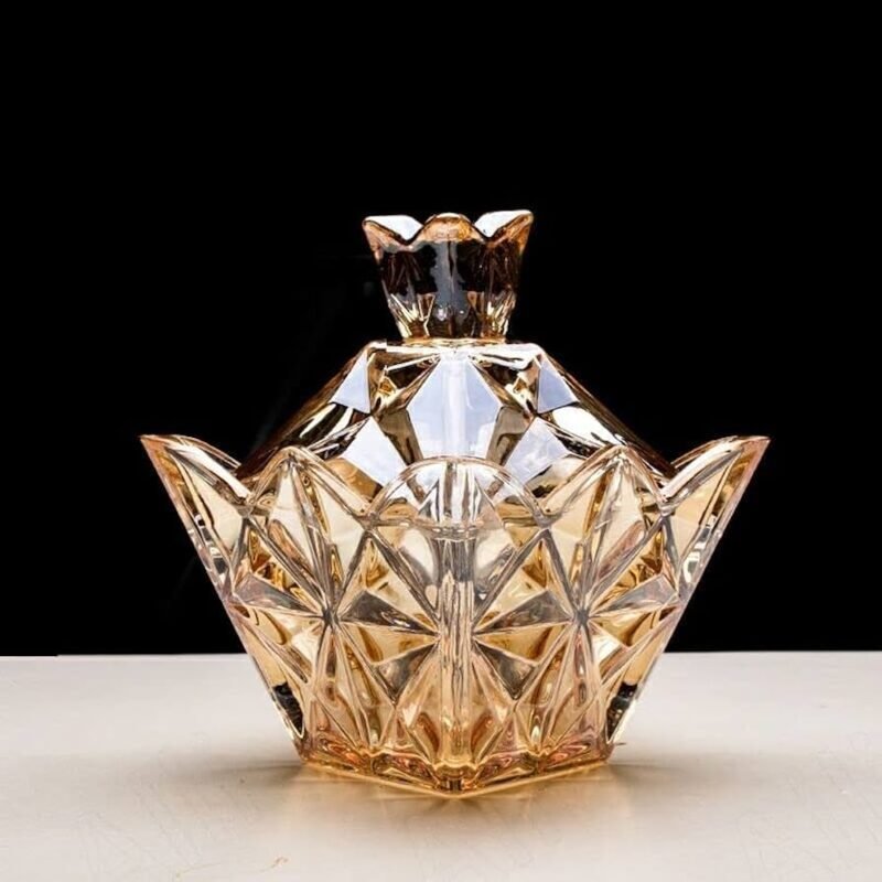 Vintage Crystal Candy Jar with Lid