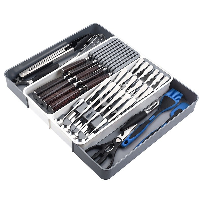 TK Expandable Cutlery & Knife Drawer Organizer Tray