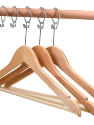 3 Pack Wooden Clothes Hangers with Strap Grooves