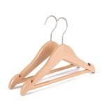 TK 3 Pack Wooden Clothes Hangers with Strap Grooves