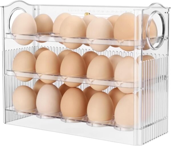 30-Egg Multi-Layer Stackable Fridge Storage Box