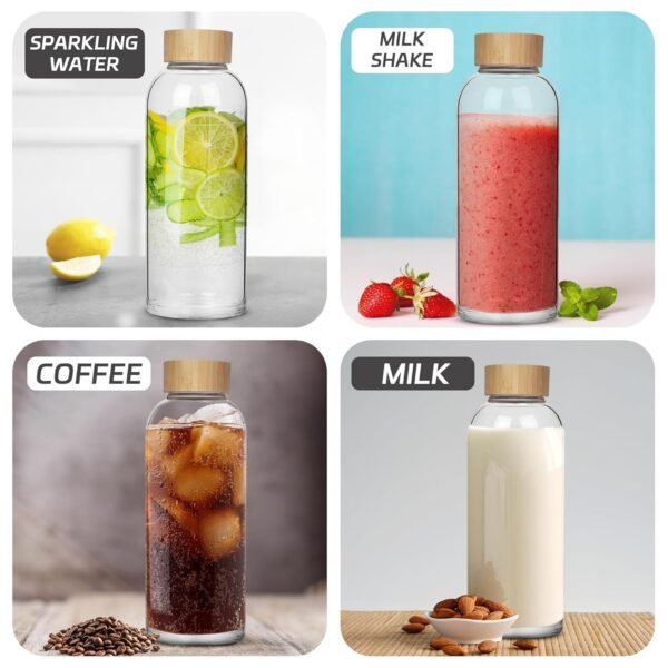 TK Borosilicate Glass Bottle with Acacia Lid