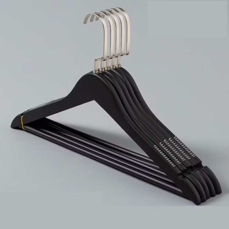 TK 3-Pack Non-Slip Wooden Hangers for Coats, Shirts & Suits