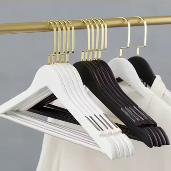 3-Pack Non-Slip Wooden Hangers for Coats, Shirts & Suits