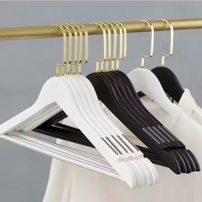 3-Pack Non-Slip Wooden Hangers for Coats, Shirts & Suits