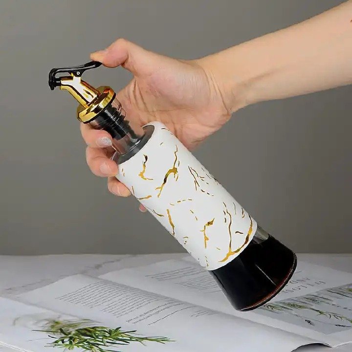 Marble Pattern Oil & Vinegar Bottle