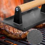 Cast Iron Grill Press – BBQ Burger & Steak Press