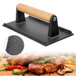 Cast Iron Grill Press – BBQ Burger & Steak Press