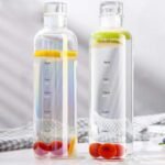 Clear BPA-Free Water Bottle with Time Markers