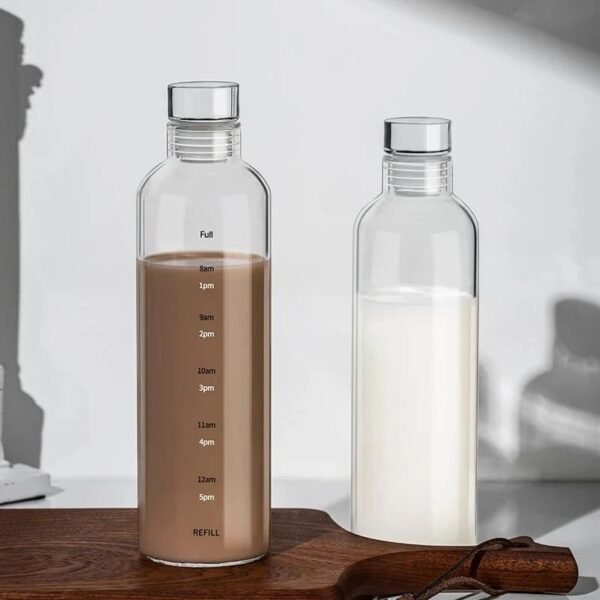 Clear BPA-Free Water Bottle with Time Markers