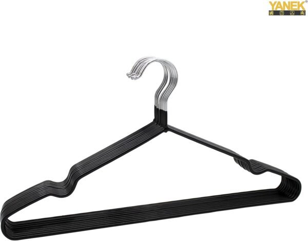 TK 10-Pack Metal Clothes Hangers with PVC Coating