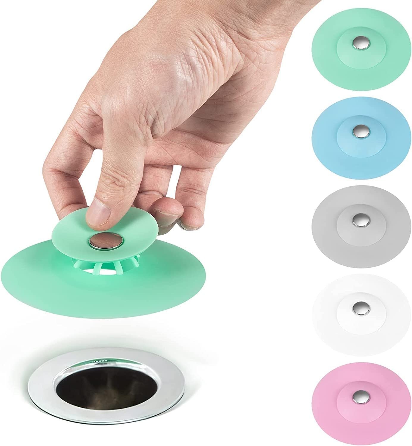 Silicone Drain Stopper & Hair Catcher – Anti-Clog Plug